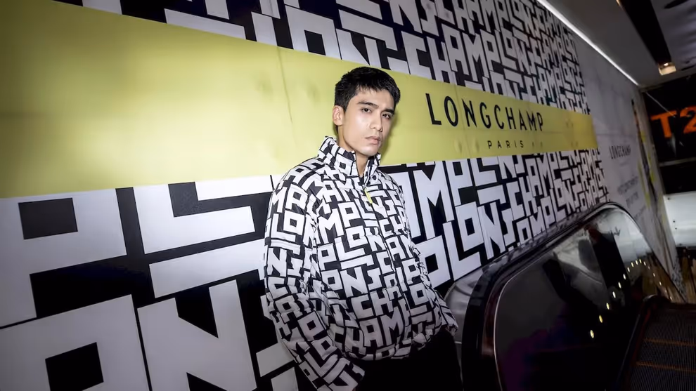 Joel Choo with Longchamp LPG Monogram collection