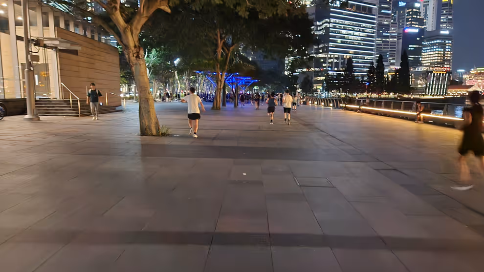 Running around Marina Bay