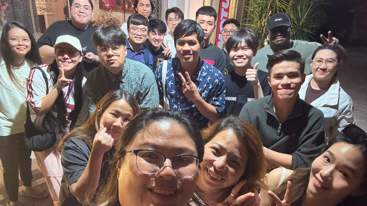 Selfie group photo